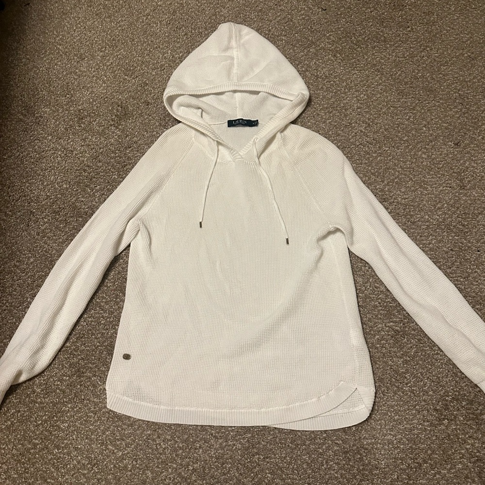 Ralph Lauren Cream Hooded Knit